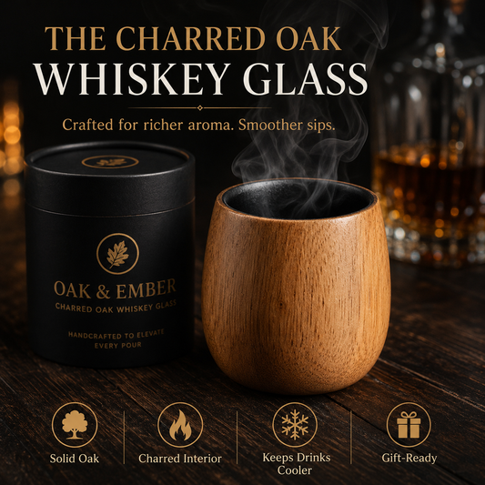 The Charred Oak Whiskey Glass
