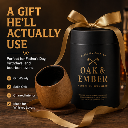 The Charred Oak Whiskey Glass